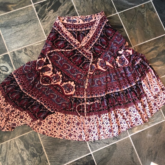 Dresses & Skirts - Vintage Indian Block Print Wrap Skirt